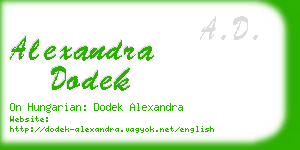 alexandra dodek business card